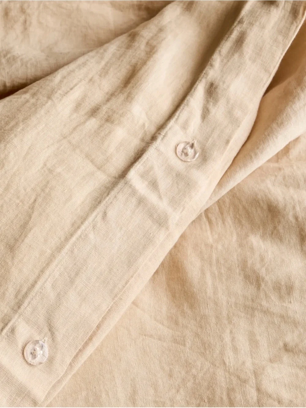 NWOT 100% European Linen King/Cal King Oat Duvet Set - Retail $214